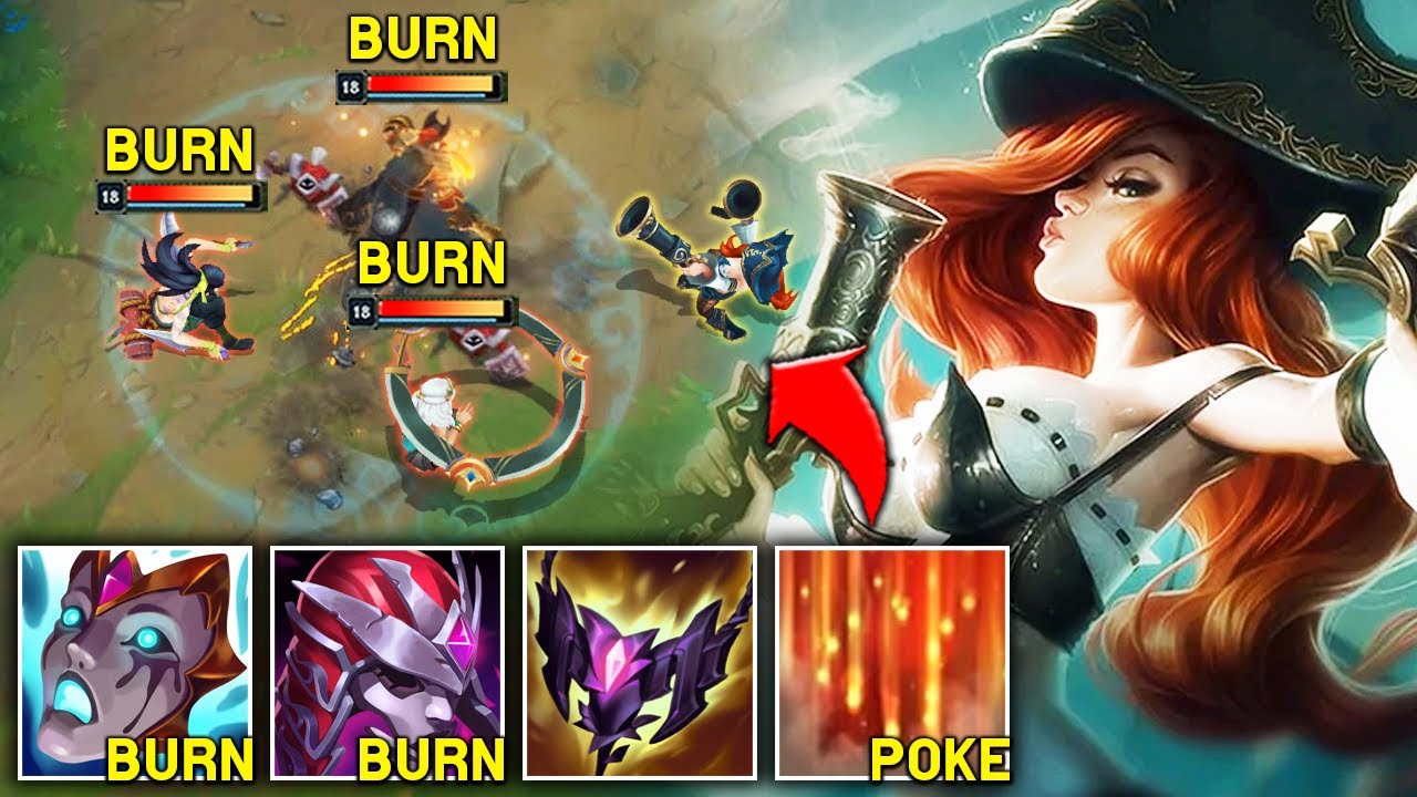 TURN OFF YOUR BRAIN WITH DOUBLE BURN MISS FORTUNE MID (POKE WITH E)