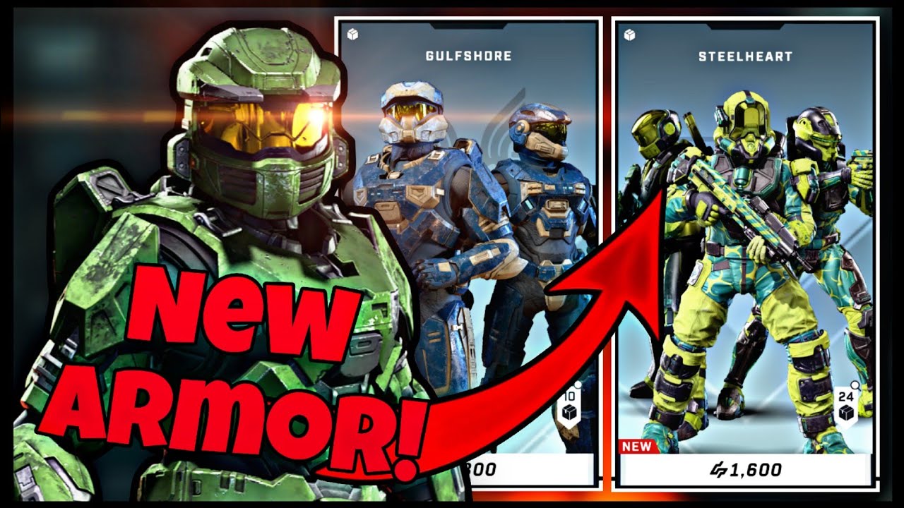 Halo Infinite Store Items - July 4th ( New hazmat armor + Master chief shoulder pads)