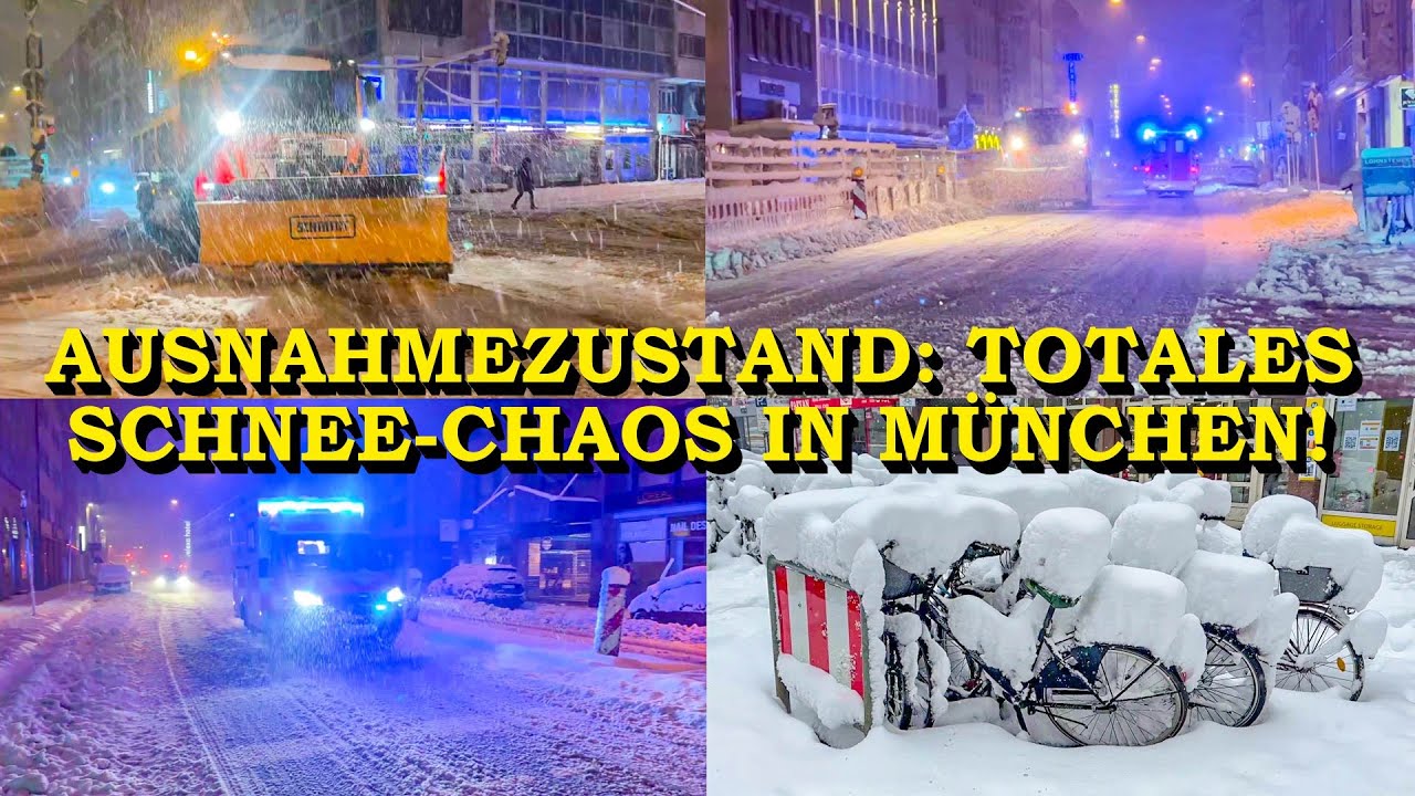 +++ AUSNAHMEZUSTAND DURCH SCHNEECHAOS IN MÜNCHEN +++ STÄRKSTER SCHNEEFALL SEIT 18 JAHREN IN BAYERN