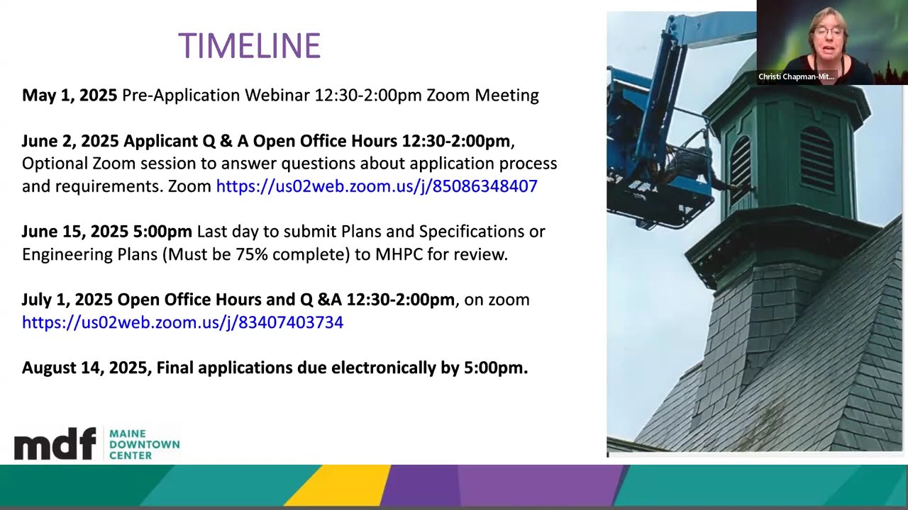 REvitalizeME Downtown Grant Program Pre-Application Webinar