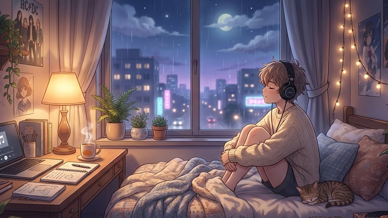 Midnight Lofi Hip Hop Mix 1h | Cozy Chill Beats for Late Night Focus 70BPM