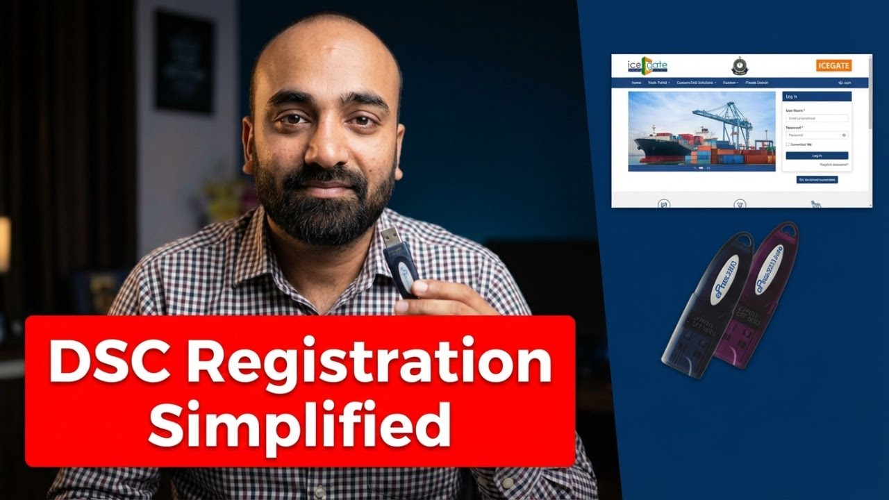 Icegate Simplified to DSC Registration - IEC Holder
