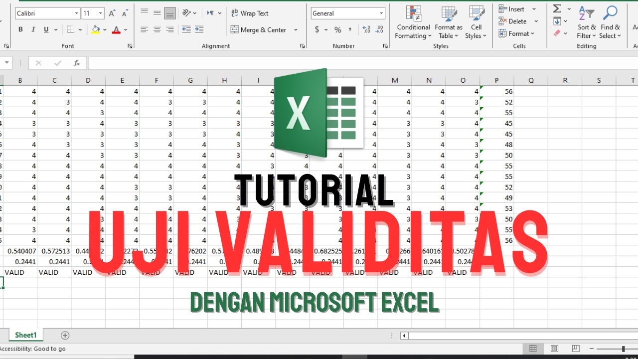Cara Uji Validitas di Excel Paling Mudah | Tutorial Skripsi Lengkap