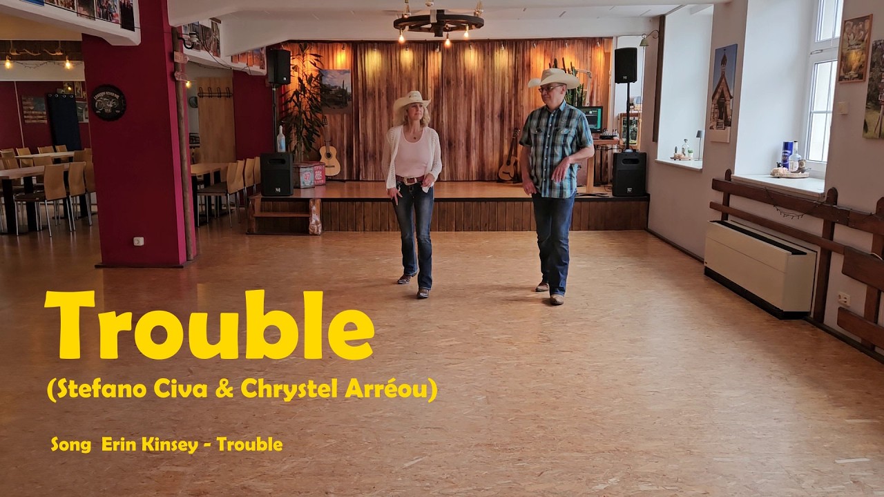 Line Dance TROUBLE (Stefano Civa & Chrystel Arréou) Teach / Dance