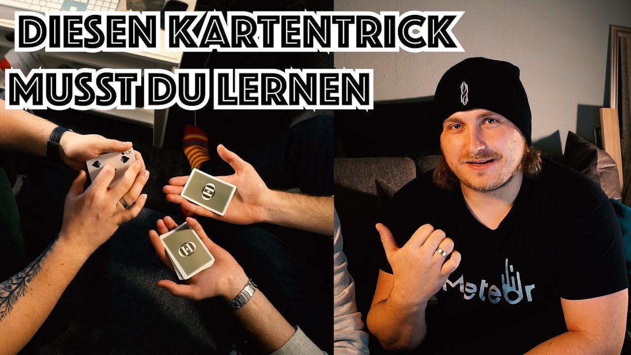 Ich ERKL&Auml;RE Justin einen KARTENTRICK zum nachmachen // TUTORIAL
