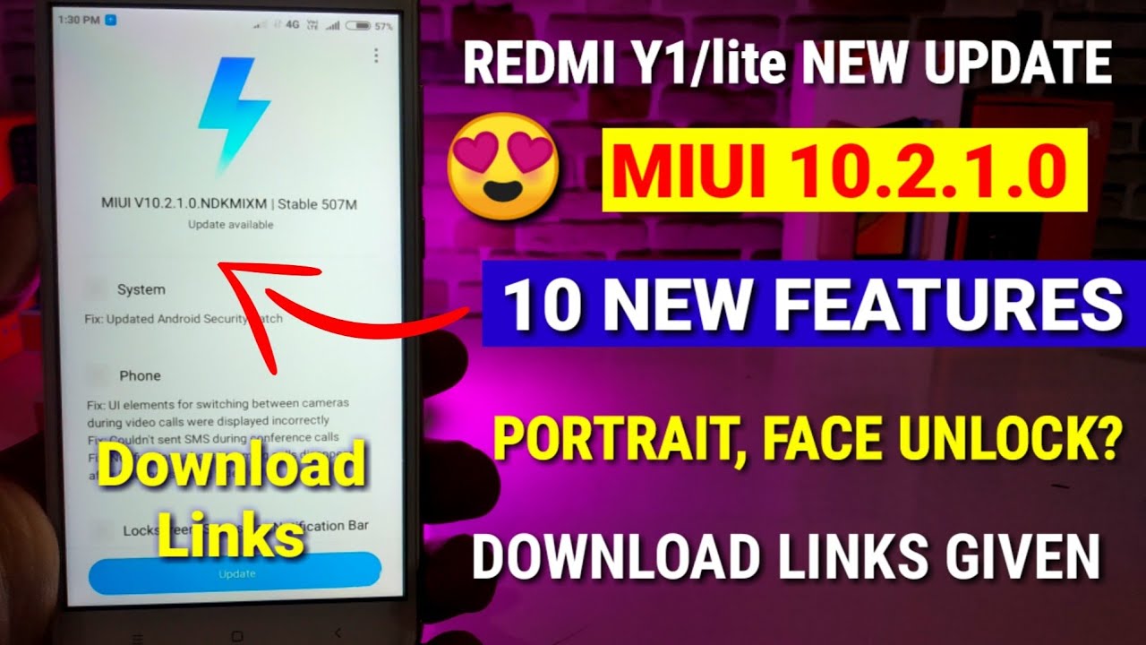 Redmi Y1 / lite Miui 10.2.1.0 New Stable Update | 10+ new features |Miui 10.2.1.0 Redmi Y1 Portrait?