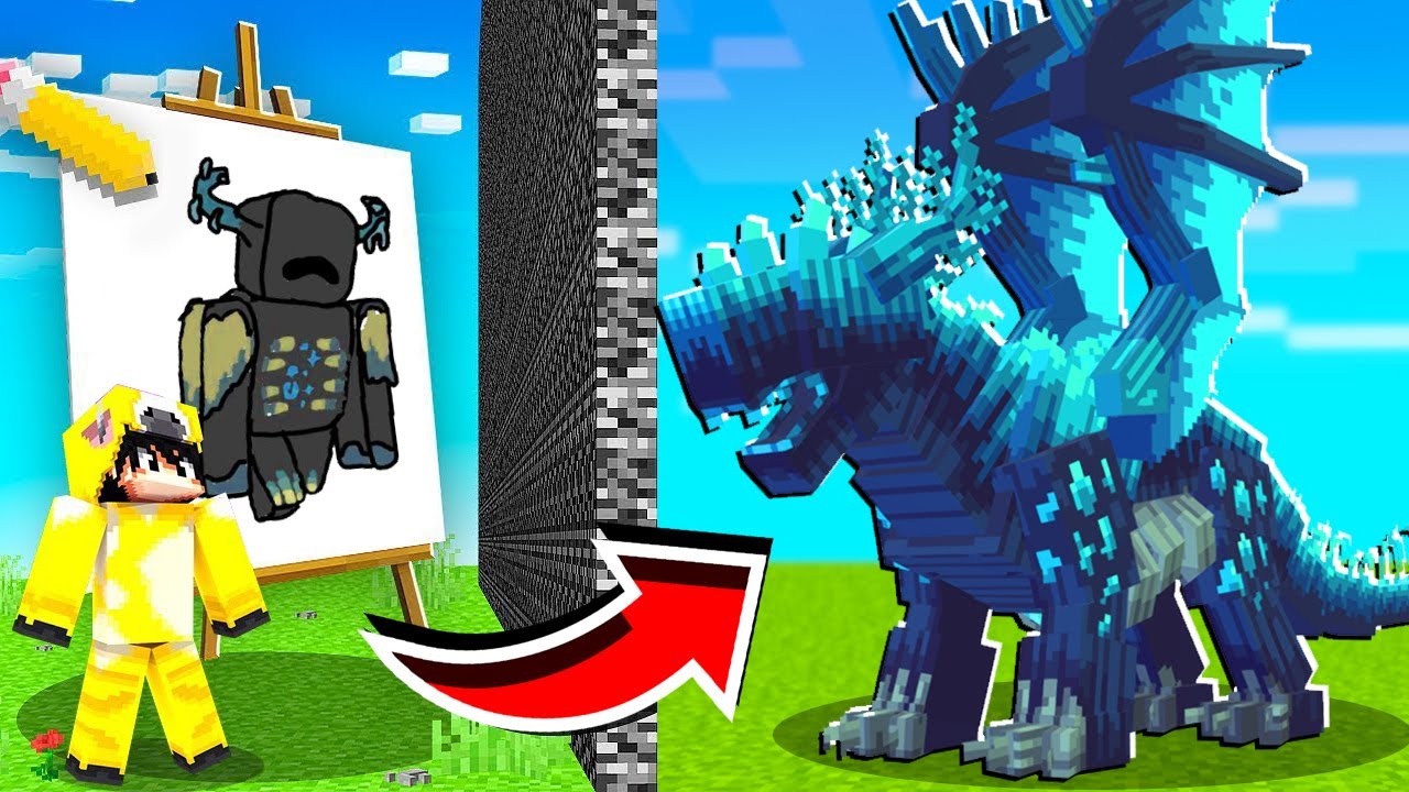 Minecraft'ta ÇİZDİĞİM BÜTÜN BOSSLAR CANLANIYOR!