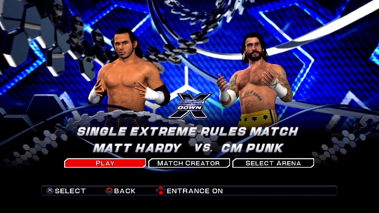 WWE SmackDown VS Raw 2011 PS3 - Matt Hardy VS CM Punk - Extreme Rules [mClassic]