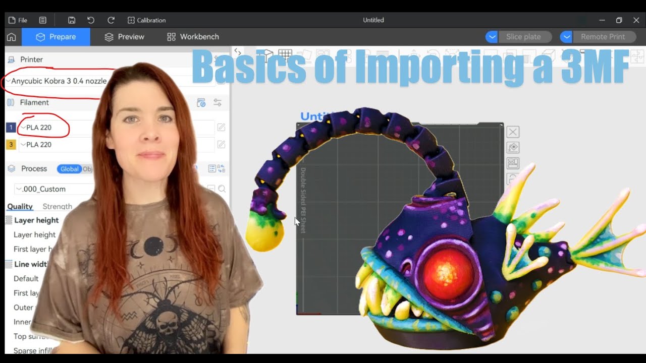 Anycubic Slicer Next- Importing 3MF file models #3dprinting #anycubic