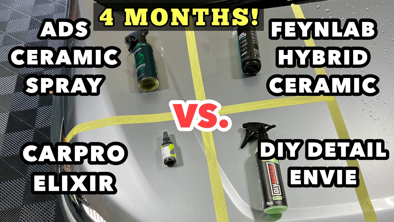 4 MONTHS! Envie vs. Feynlab Hybrid vs. ADS Ceramic Spray vs. CarPro Elixir