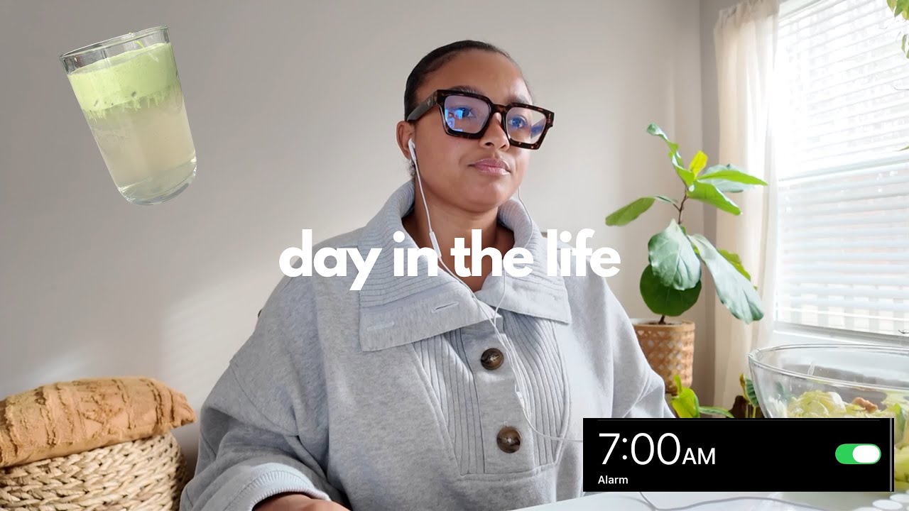 day in the life WFH: coconut cloud matcha recipe, 10k steps, and more 