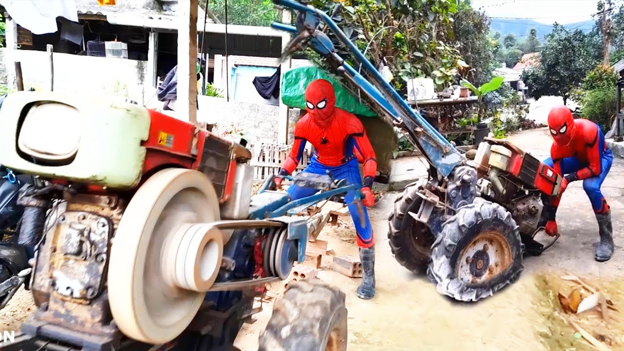 Spider-Man Installs a Plow | hari biasa bagi spiderman | một ngày bình thường của người nhện | Funny