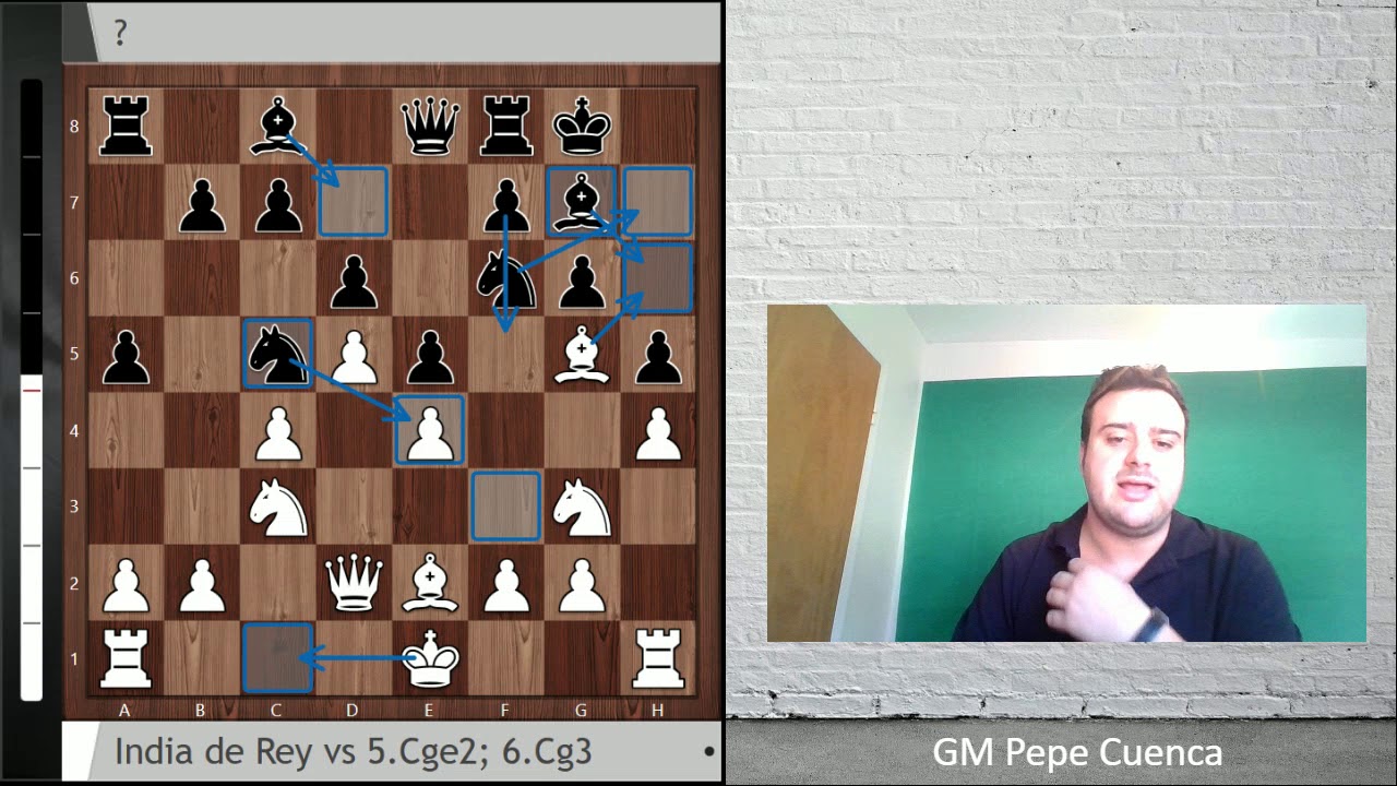 Juega la India de Rey. ¿Qué hacer contra 5.Cge2 y 6.Cg3?