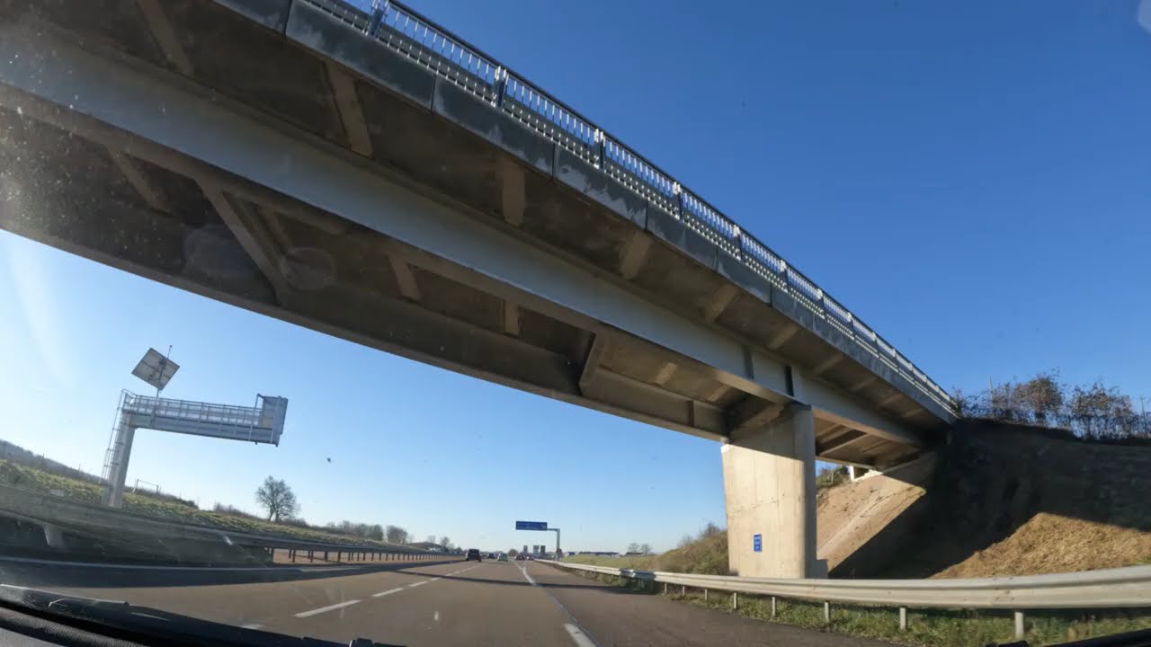 From Lyon to Paris (France) - Timelapse Driving 4K