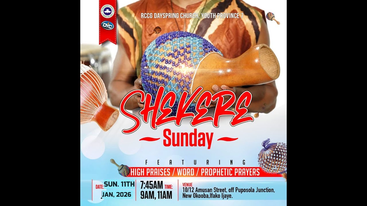 SUNDAY SERVICE || SHEKERE SUNDAY || 1/11/2026