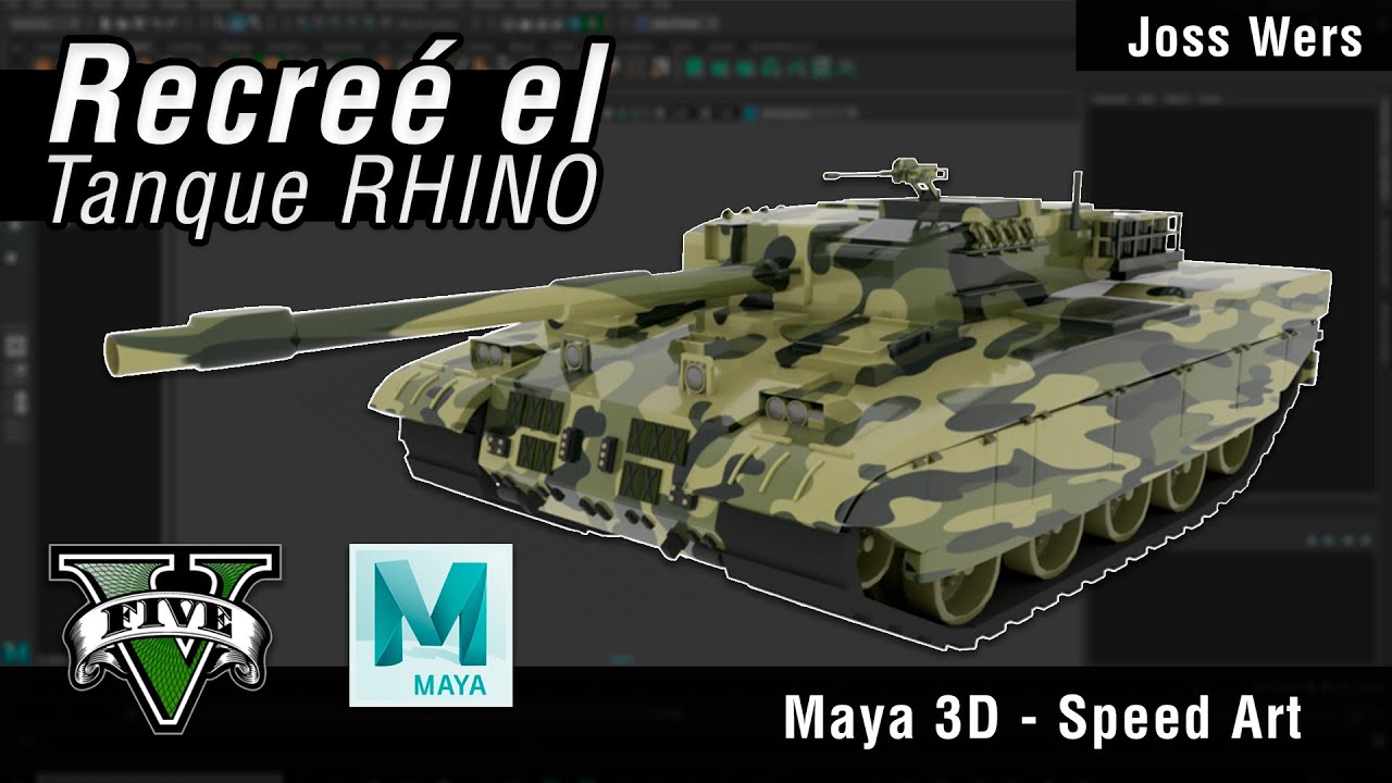 Speed Art Tanque 3D | Maya 3D | JossWers