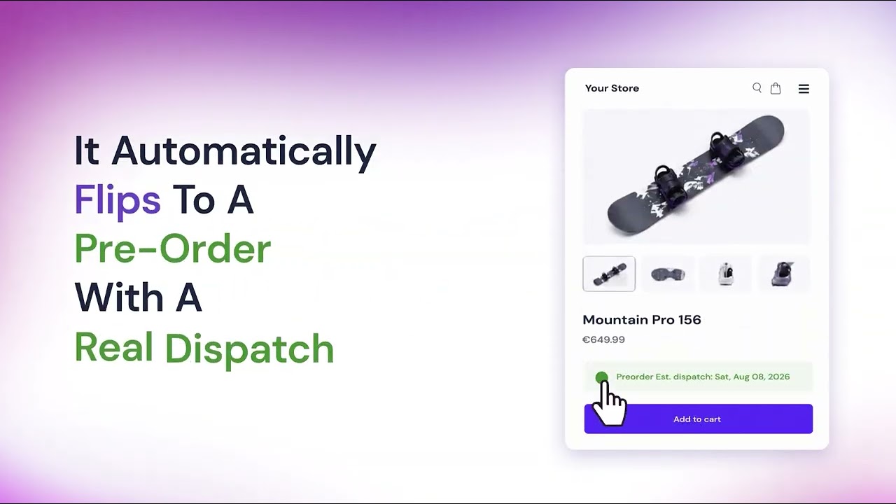 Automatic Pre-Orders for Shopify