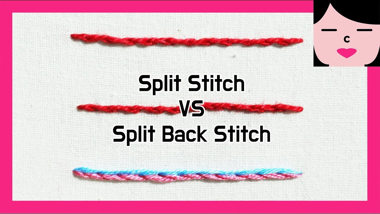 Split Stitch vs Split Back Stitch hand embroidery tutorial 스플릿 스티치 vs 스플릿 백 스티치 자수기법