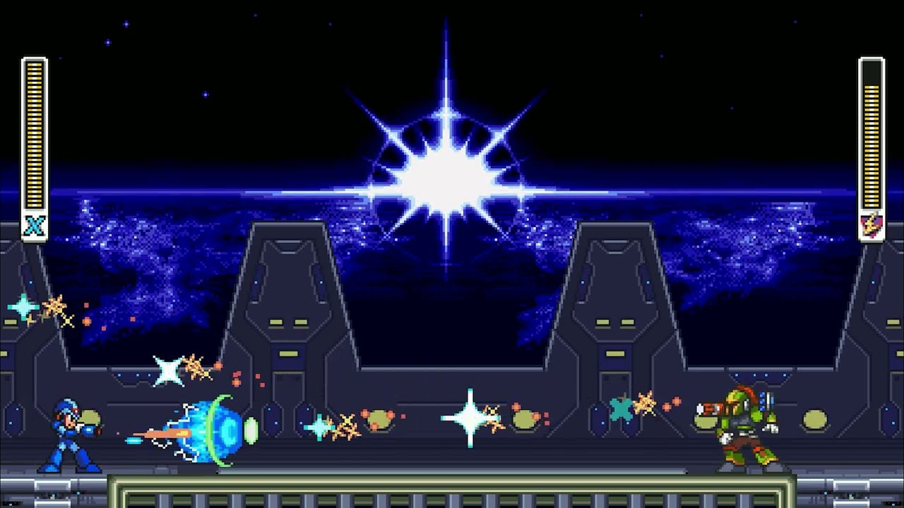 MegaMan X8 Demake - Jakob Elevator - Unarmored X - Buster Only