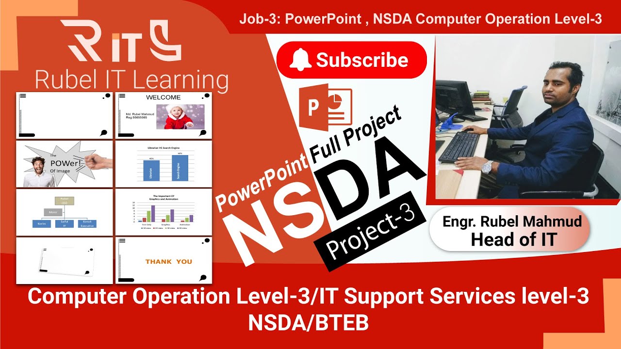 Rubel IT Learning |PowerPoint Full Project | Computer Operation Level-3| NSDA