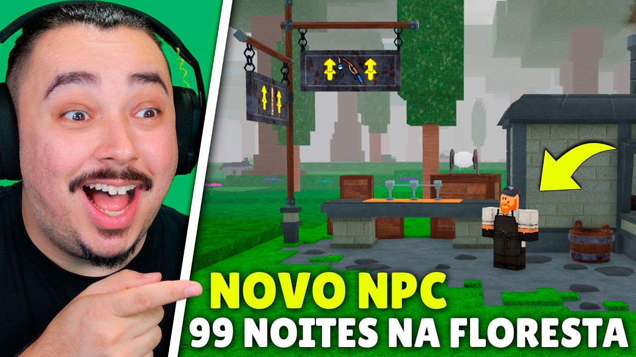 🌲 ENCONTREI um NPC NOVO na FLORESTA!! | 99 NOITES NA FLORESTA - ROBLOX