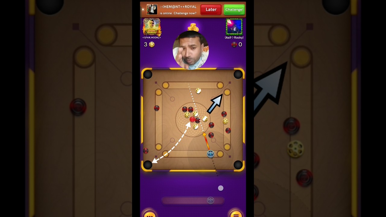 Auto noob Vs Fair legend💫 Suparb Game play✌️#carrompool#shorts