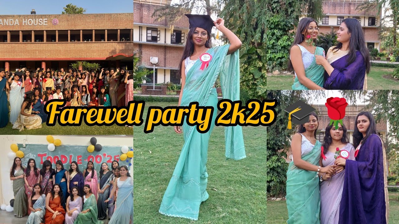 My farewell party 2k25 full vlog 🎓🌹♥️#college#farewell#mirandahouse#delhiuniversity