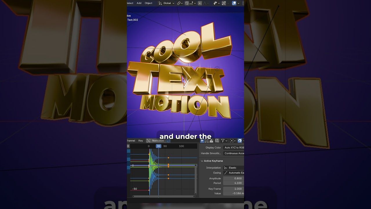 Create some cool text animation in Blender #b3d #blender3d #3danimation