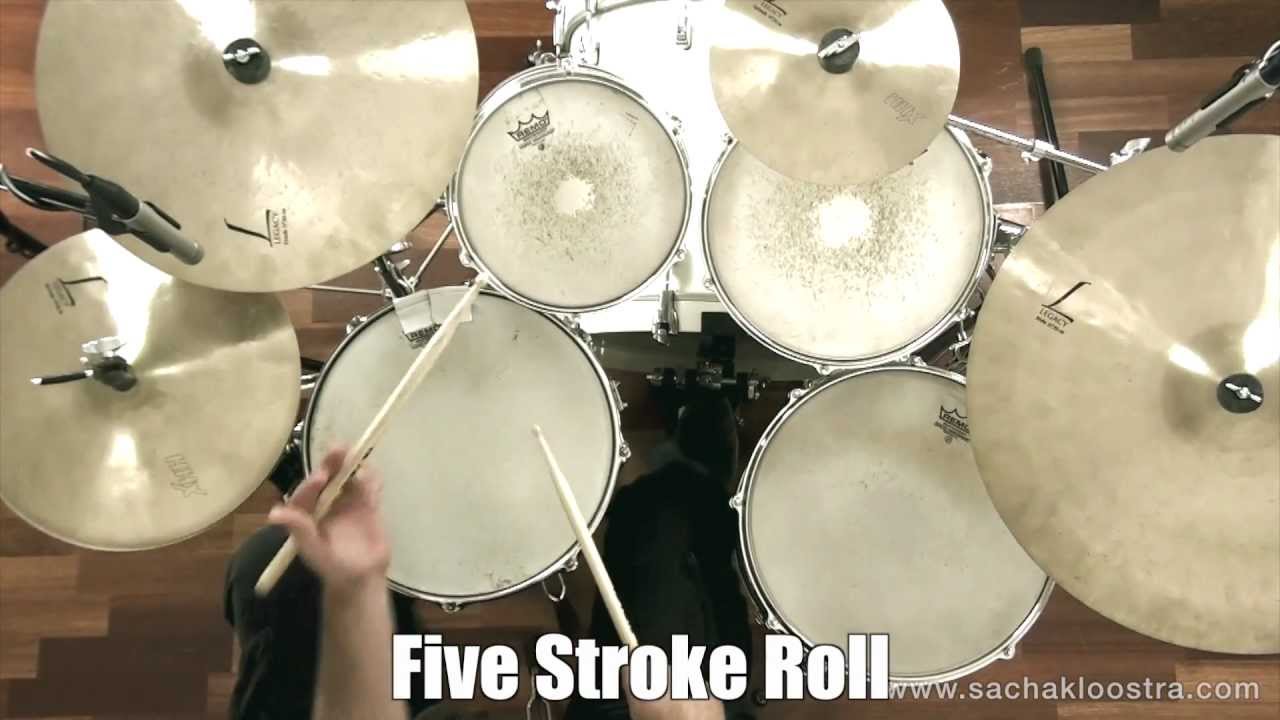 Five Stroke Roll Drum Rudiment On Snare & Drum Kit