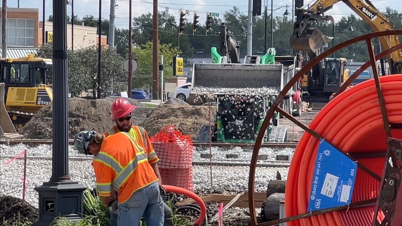 New South Shore (Train Tracks) Construction in Miller Gary, Indiana ~ Filmed 8/18/2023