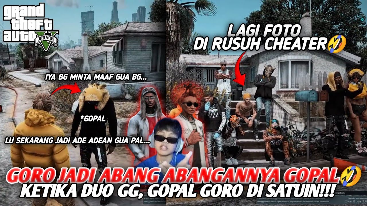 KETIKA GORO JADI ABANG ABANGANNYA GOPAL🤣, TRICKSTER DI SERANG CHEATER DI HOOD BARU‼️- GTA 5 ROLEPLAY