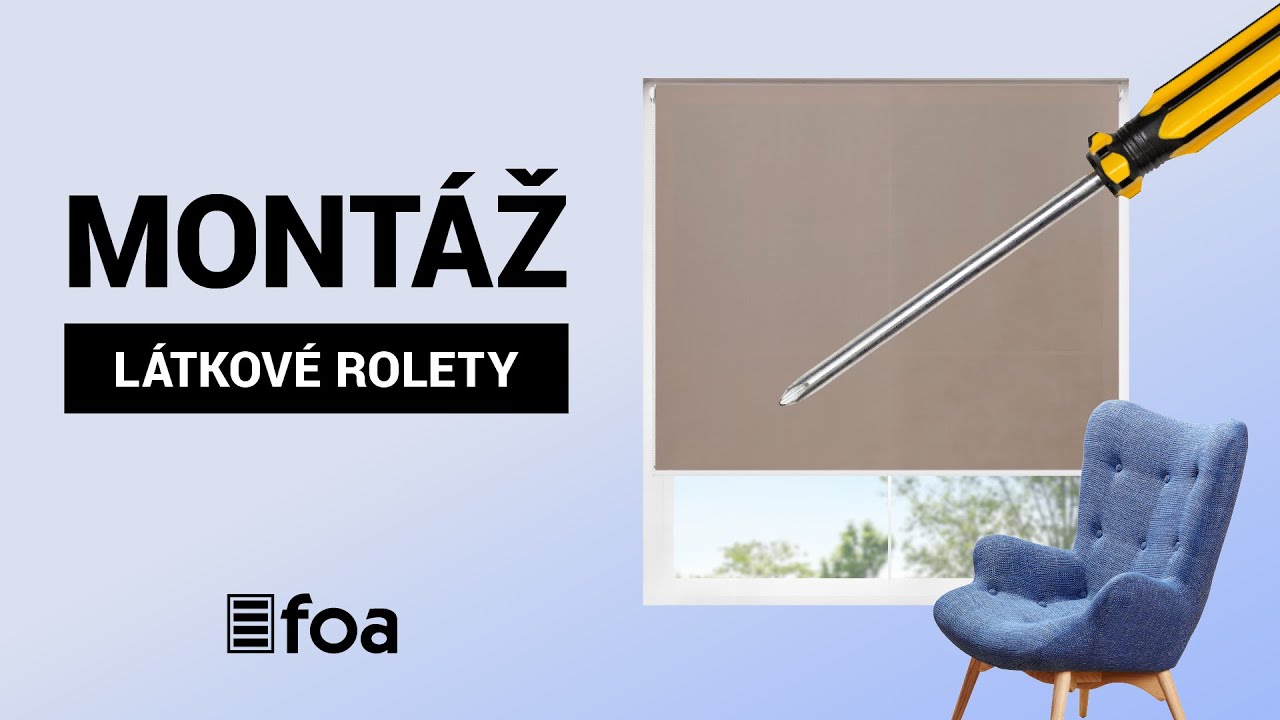 Montáž Látkových rolet v otevřené kazetě - Zavěšení na okno | FOA