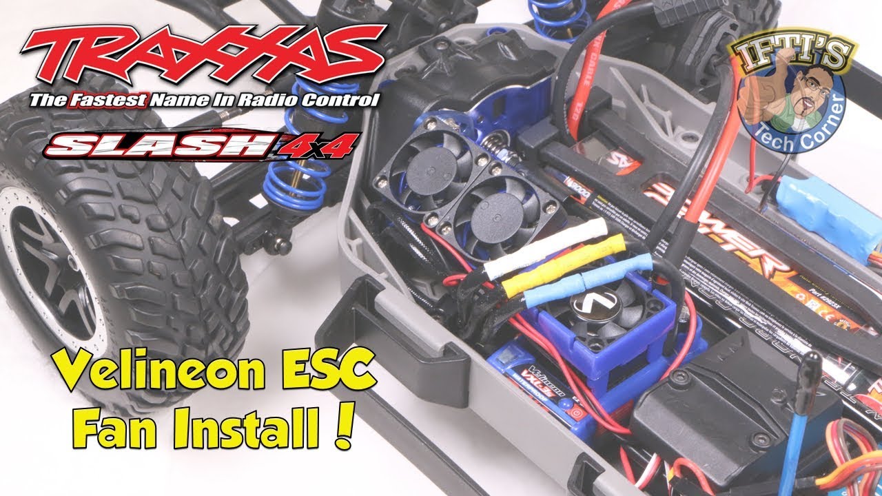 #14 Traxxas Slash 4X4 - установка вентилятора Velineon ESC!