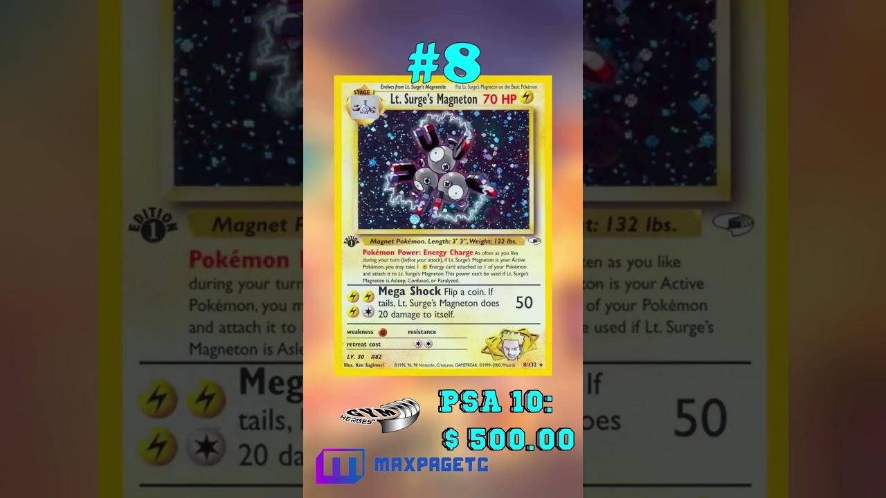 Top 20 Gym Heroes 1st Edition Pokémon Cards 