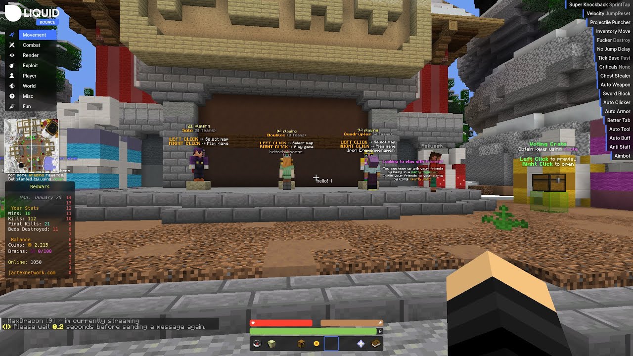 Cheating in jartex network part 2