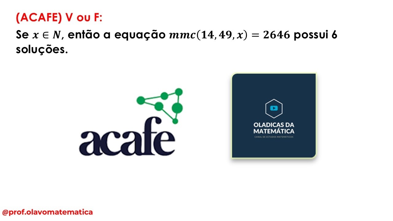 QUESTÃO MMC ACAFE 2022
