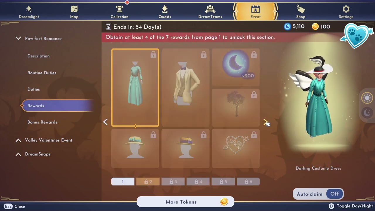 Paw-fect Romance Star Path Rewards (February 2026) - Disney Dreamlight Valley