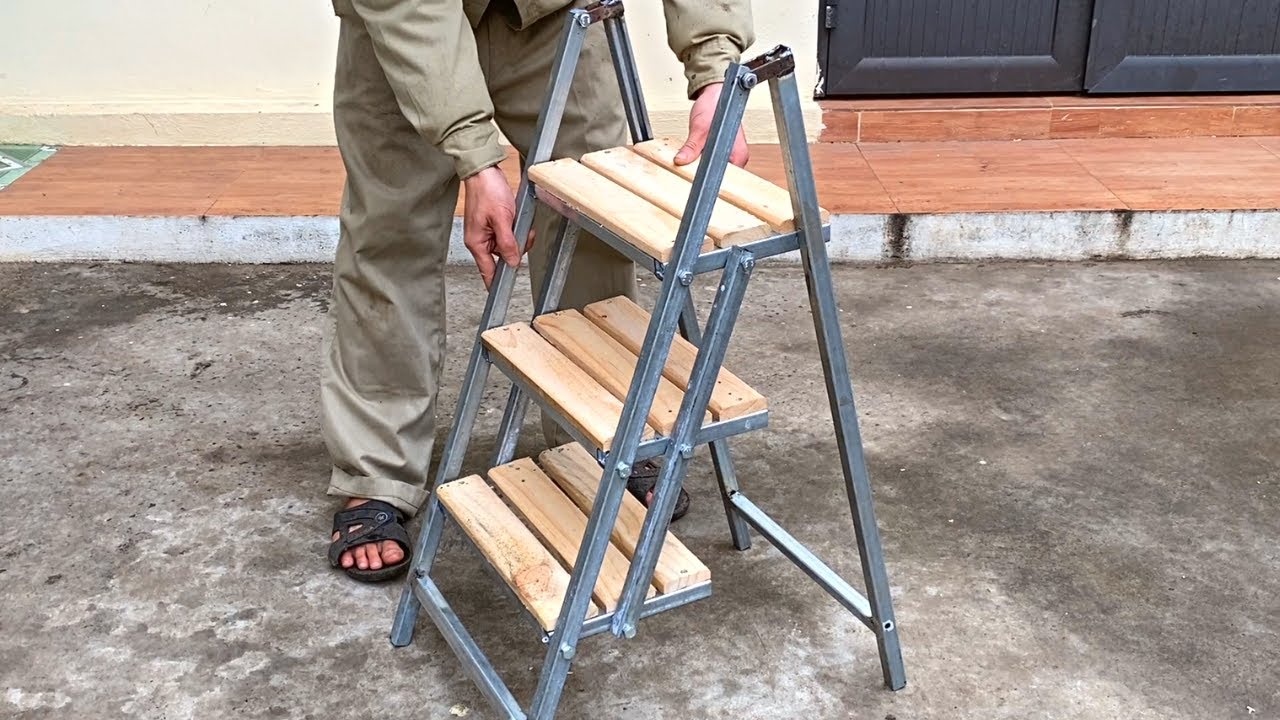 DIY - Great craftsman's ideas // How to make smart folding ladders // Smart folding metal utensils !