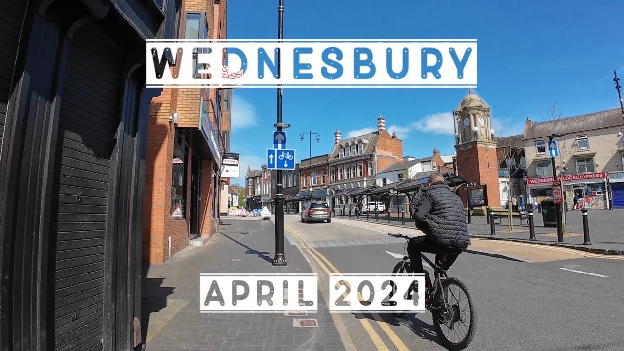 Wednesbury Town Centre Walk - Sandwell West Midlands UK - April 2024