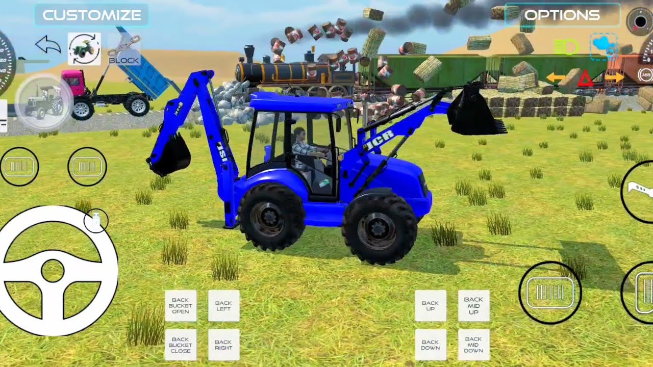Train crash One dumper an stone on tha track 😰 #gameplay #thar #viral #jcb #track #track #train 