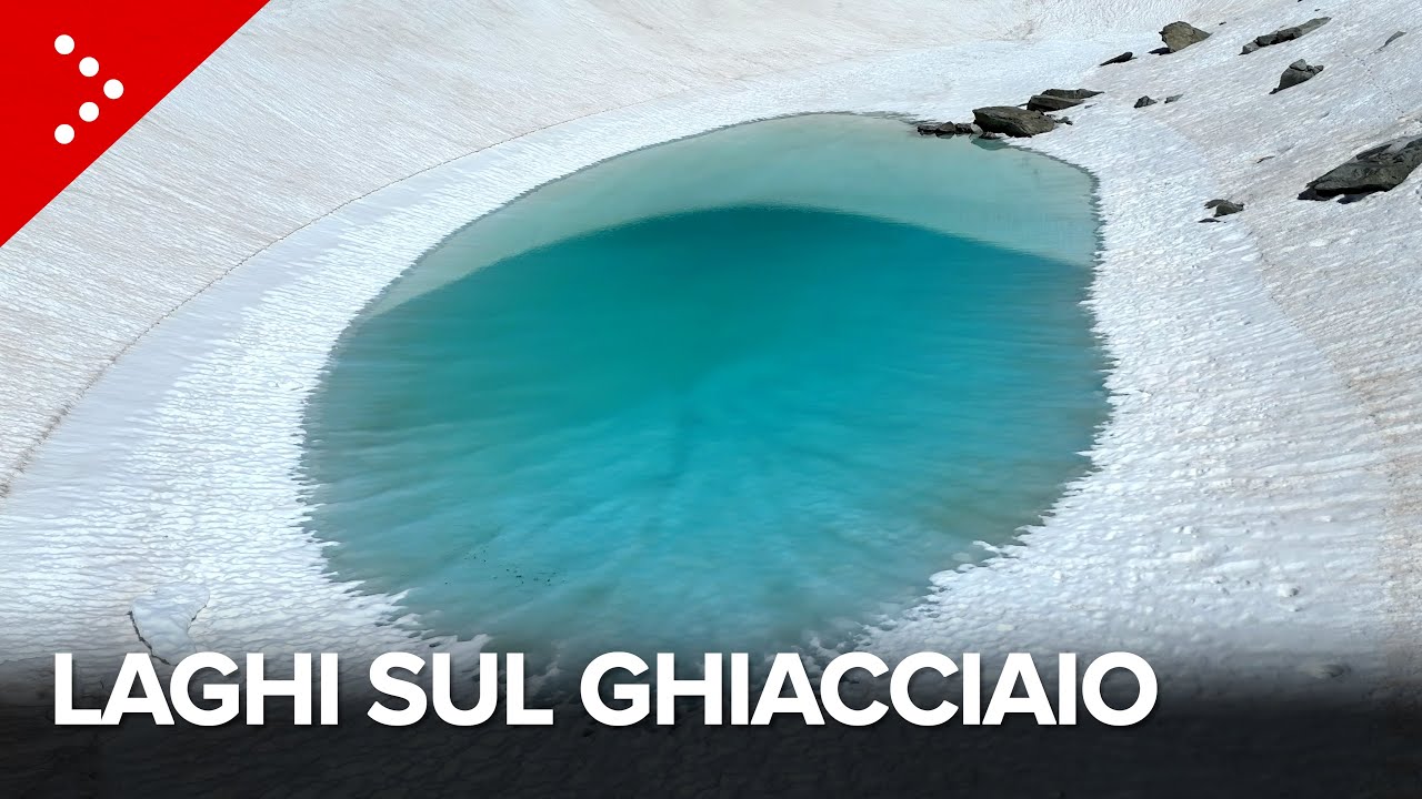 Caldo sulle Alpi, lo zero termico a 5.200 metri: laghetti d'acqua sul ghiacciaio del Monte Bianco