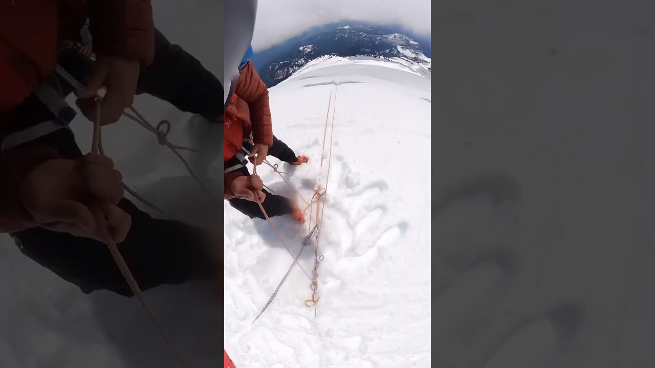 Live Crevasse Rescue POV - Squak Glacier, Mt. Baker