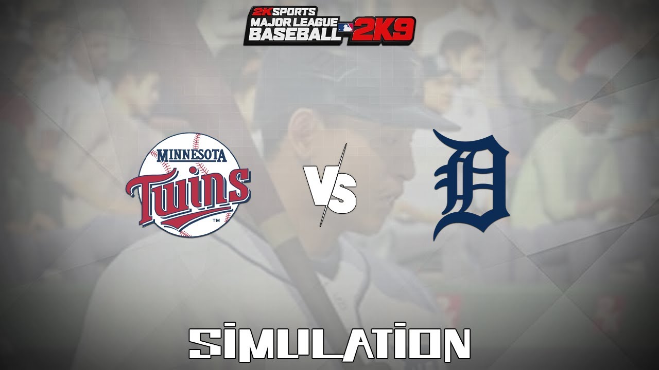 Major League Baseball 2K9 (2009) - Minnesota Twins vs Detroit Tigers [Gameplay Simulation]