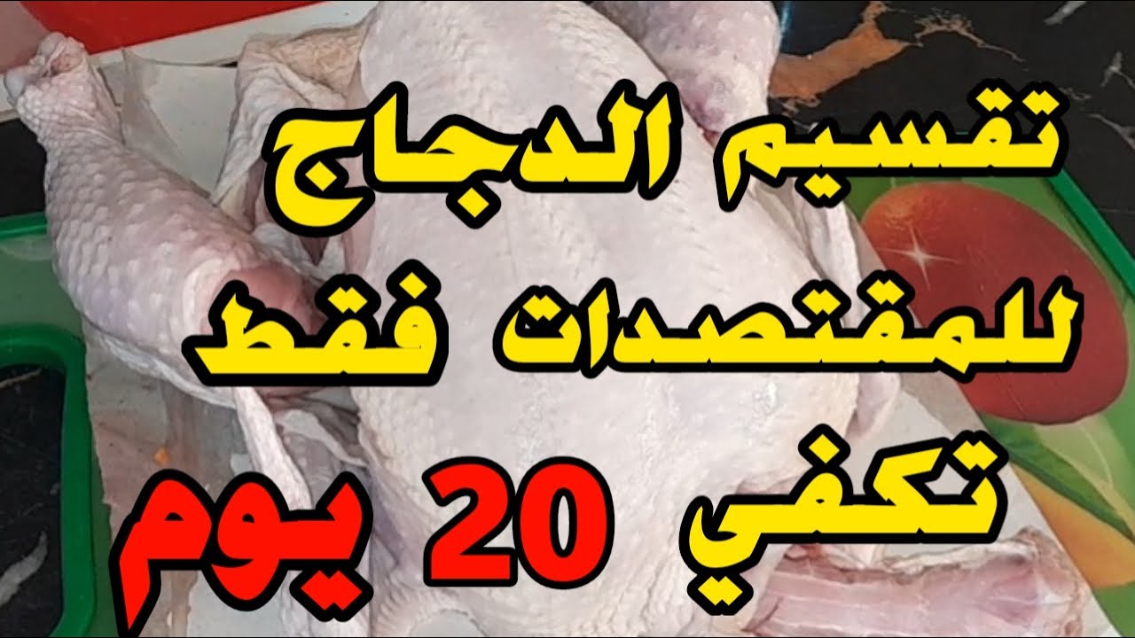 كيفاش تكفيك دجاجة في شهر.طريقة تقطيع الدجاج للمبتدئين.بطريقة مبسطة