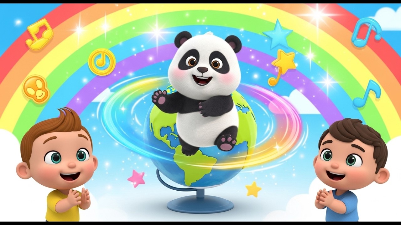 Panda Bear Spinning Song 🐼🌍 | Fun Baby Dance Song for Toddlers