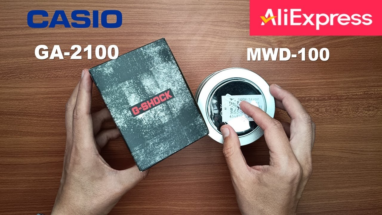 Оригинальный G-Shock или подделка? С AliExpress Часы GA-2100 и MWD-100H Casio | UNBOXING