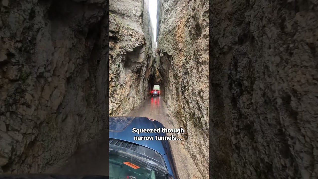 Talk about a grand entrance! Needles Highway to Mt Rushmore