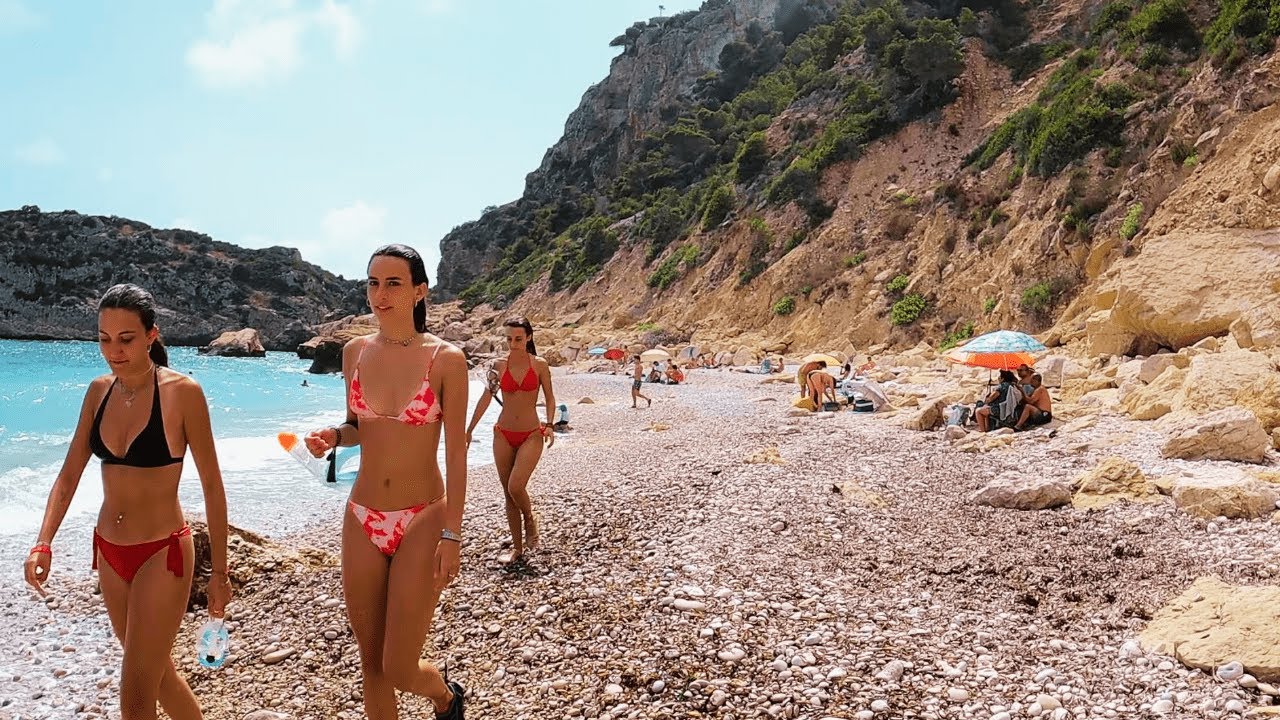 ☀️ Javea SPAIN -- Granadella BEACH 🌊 4K VIEW 🎥 SPAIN BEACH WALK -- WALK BEACH 🚶&zwj;♂️