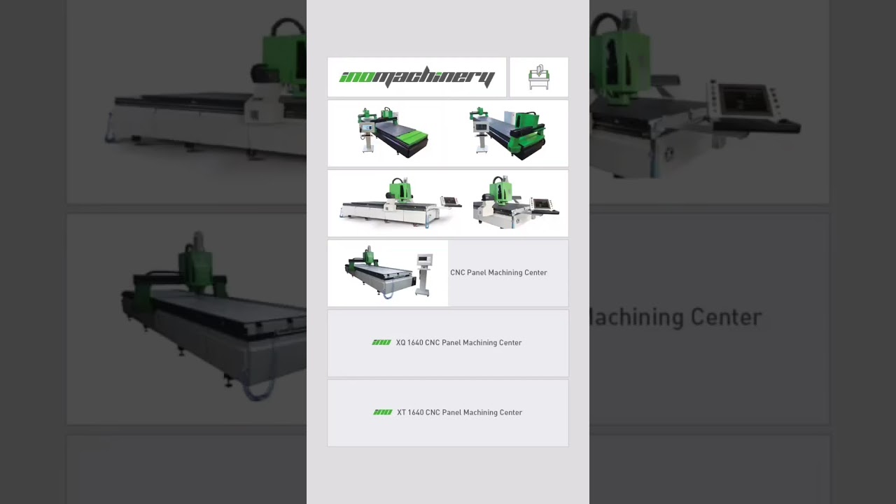 Our Models of CNC Panel Machining Centers | INO Machinery | CNC Processing Technologies