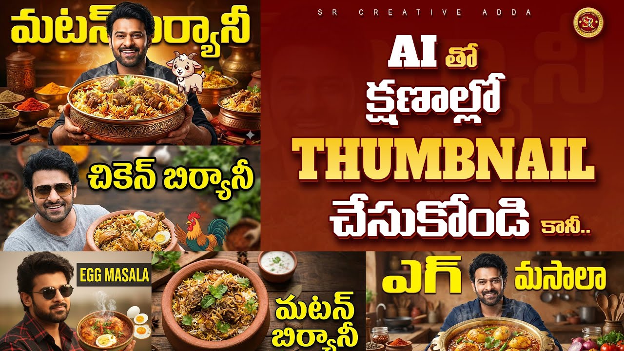 AI తో Thumbnail క్షణాల్లో Generate చేయొచ్చు Telugu | Gemini ai Telugu Tutorial | #srcreativeadda